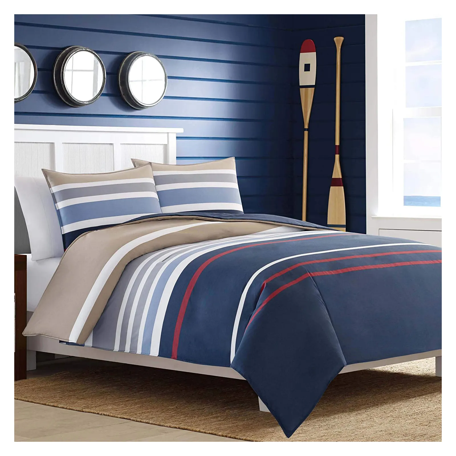 Nautica Bradford Housse de Couette Double, 200x200, 2x80x80 - Image 11