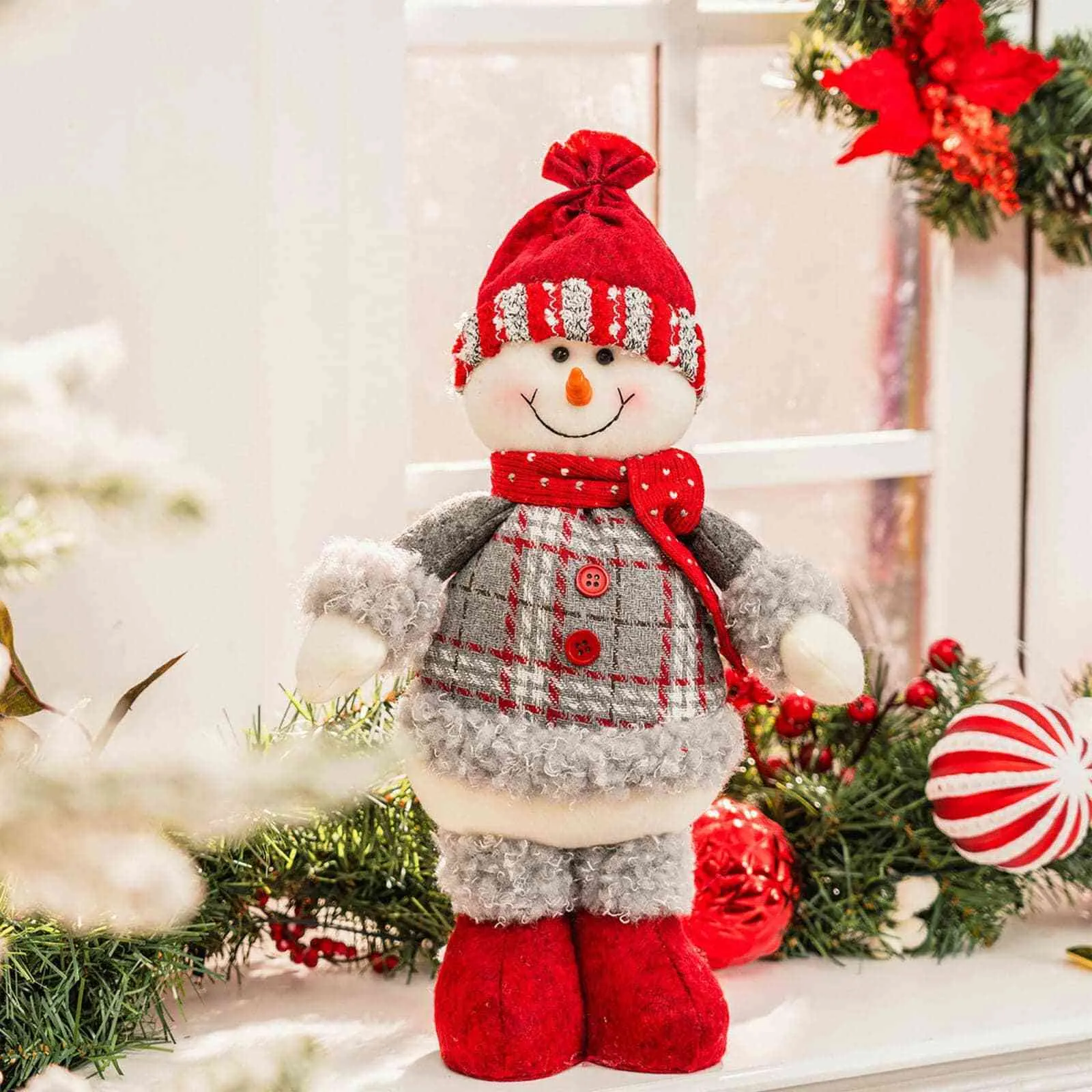 Objet en peluche Karaca Home Bonhomme de neige debout 34 cm - Image 6