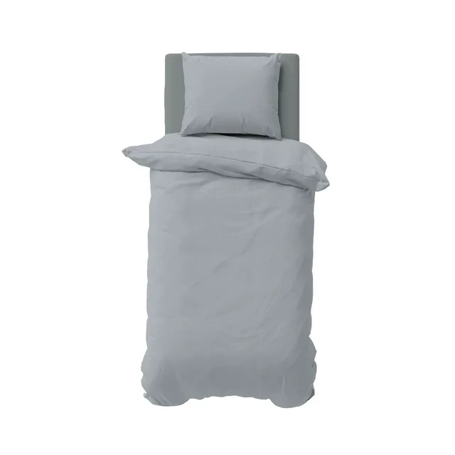 Parure de couette Nautica Solid Gris pour une personne, 135x200 cm, 80x80 cm