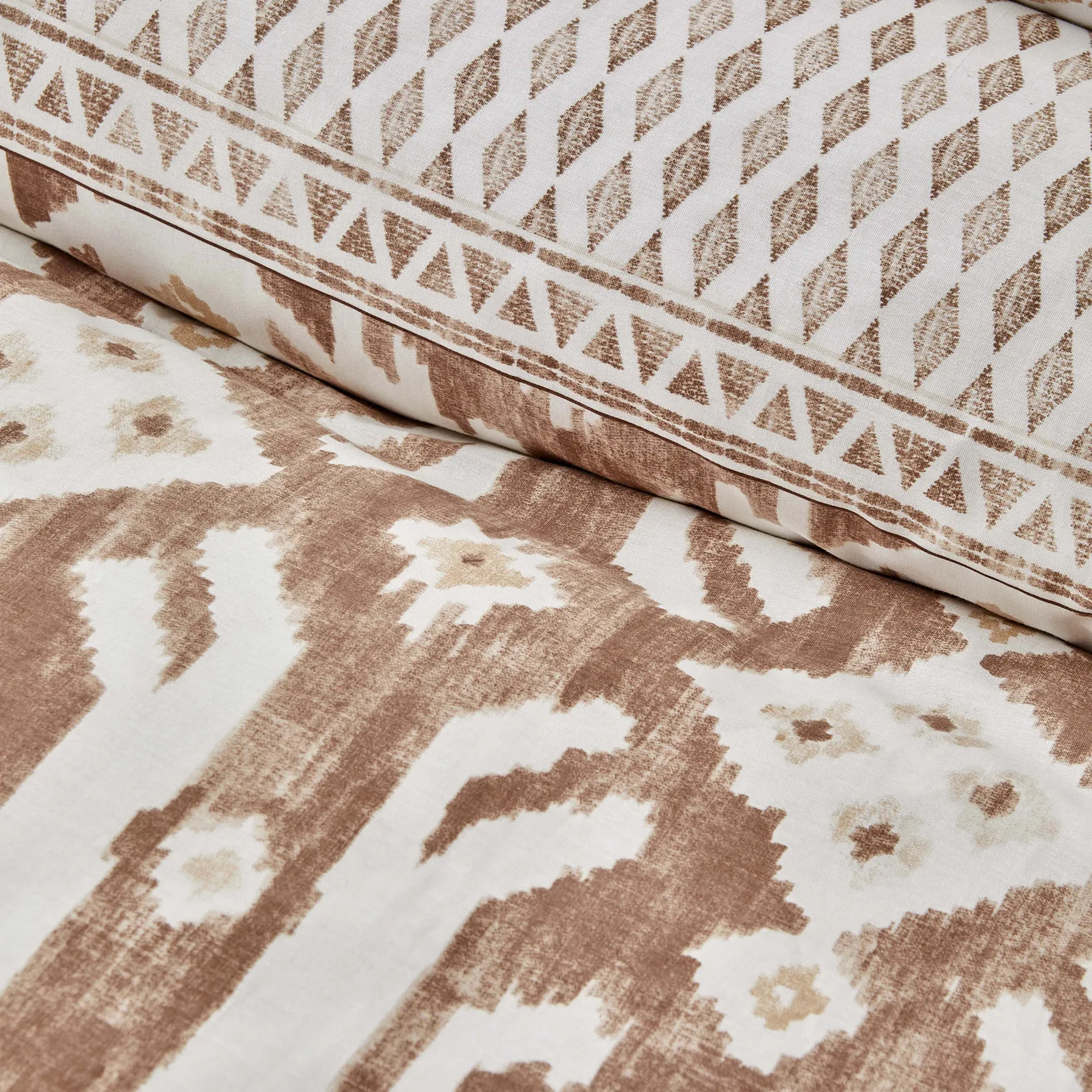 Parure de lit Karaca Home Neos avec housse de couette 100 % coton pour lit double, beige - Image 4