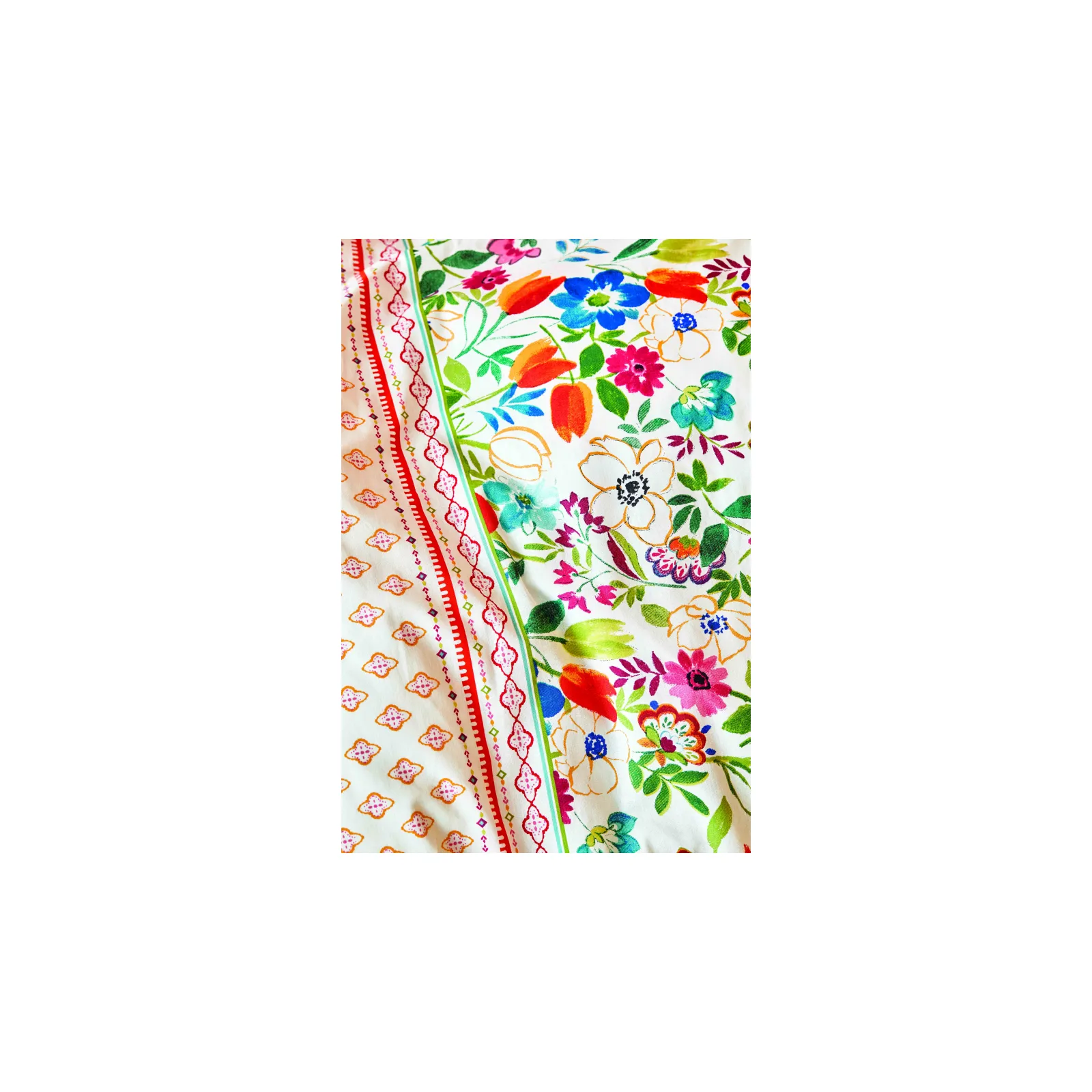 Parure de lit Karaca Home Parlin 100% coton, pour lit double, fuchsia - Image 10