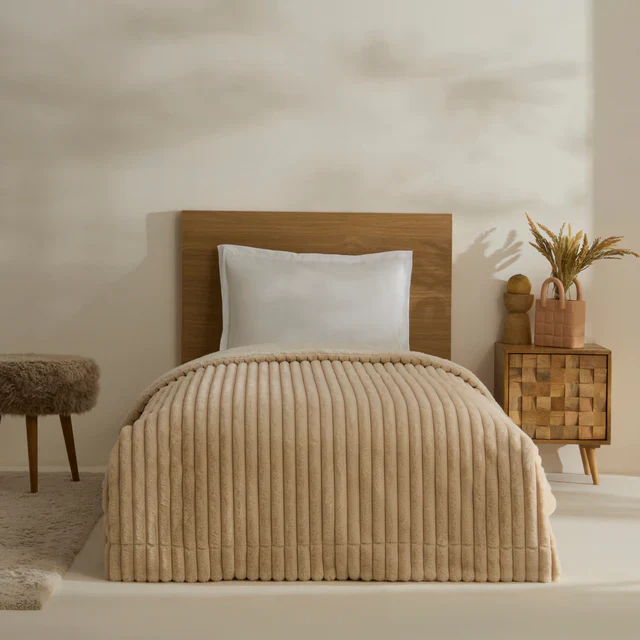 Plaid TV Karaca Rabbit Sherpa Beige - Image 2
