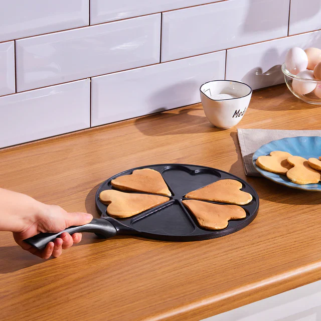 Poêle à pancakes en céramique antiadhésive à induction Karaca Fluffy Love, 26 cm, noire - Image 13