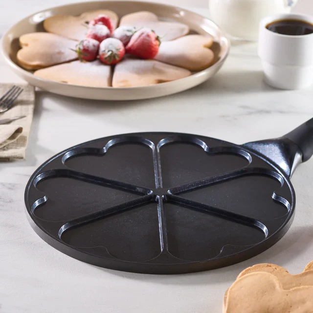 Poêle à pancakes en céramique antiadhésive à induction Karaca Fluffy Love, 26 cm, noire - Image 7