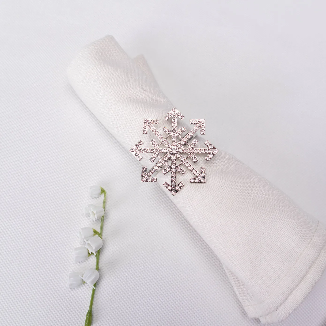 Rond de serviette Karaca Home Flocon de neige, 2 pieces - Image 2