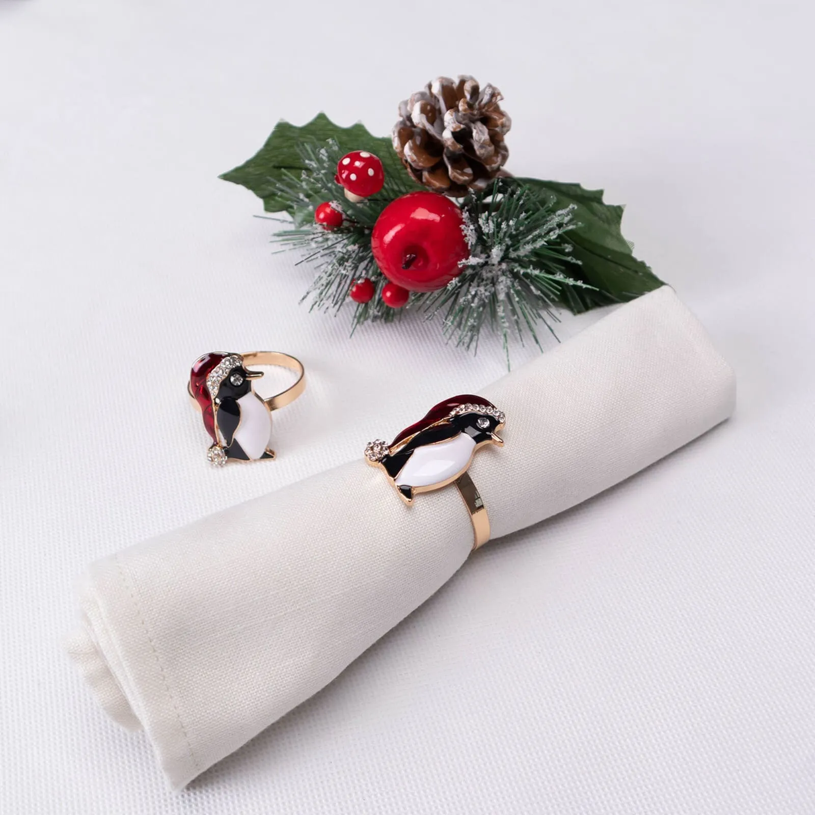 Rond de serviette Karaca Home Pingouin 2 pièces - Image 3