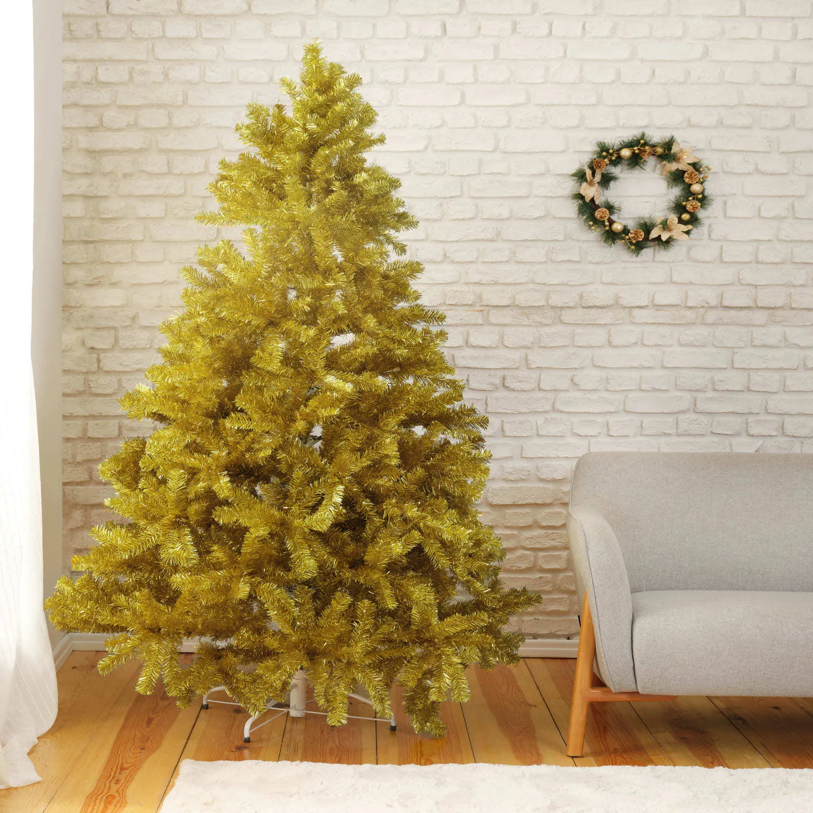 Sapin de Noël Karaca Golden de 210 cm