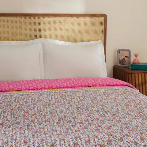 Sarah Anderson Chilena, Couvre-Lit Double Rose Poudré - Image 3