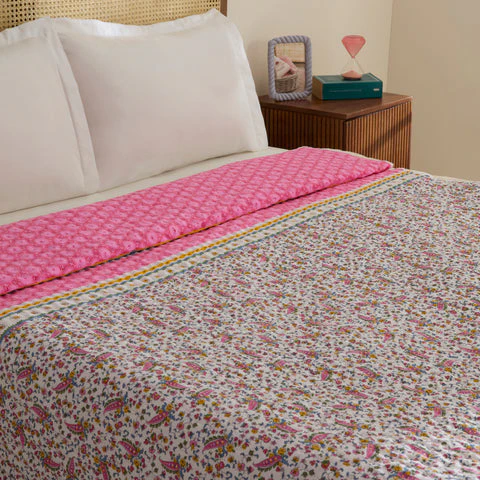 Sarah Anderson Chilena, Couvre-Lit Double Rose Poudré - Image 4