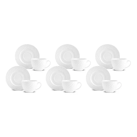 Service à thé Karaca Nora Embossed pour 6 personnes, 220 ml - Image 10