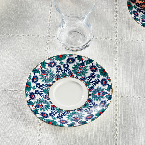 Service à thé turc Karaca Edirne 12 pièces en Bone China pour 6 personnes, 130 ml, Multicolore - Image 5