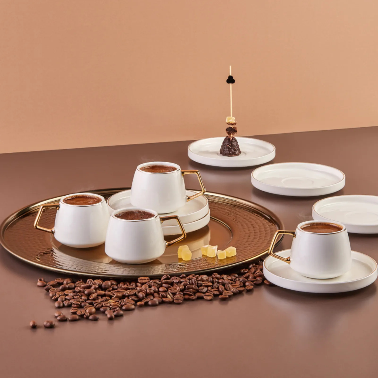 Service à café Karaca Streamline Saturn pour 6 personnes, 12 pièces, 90 ml - Image 3
