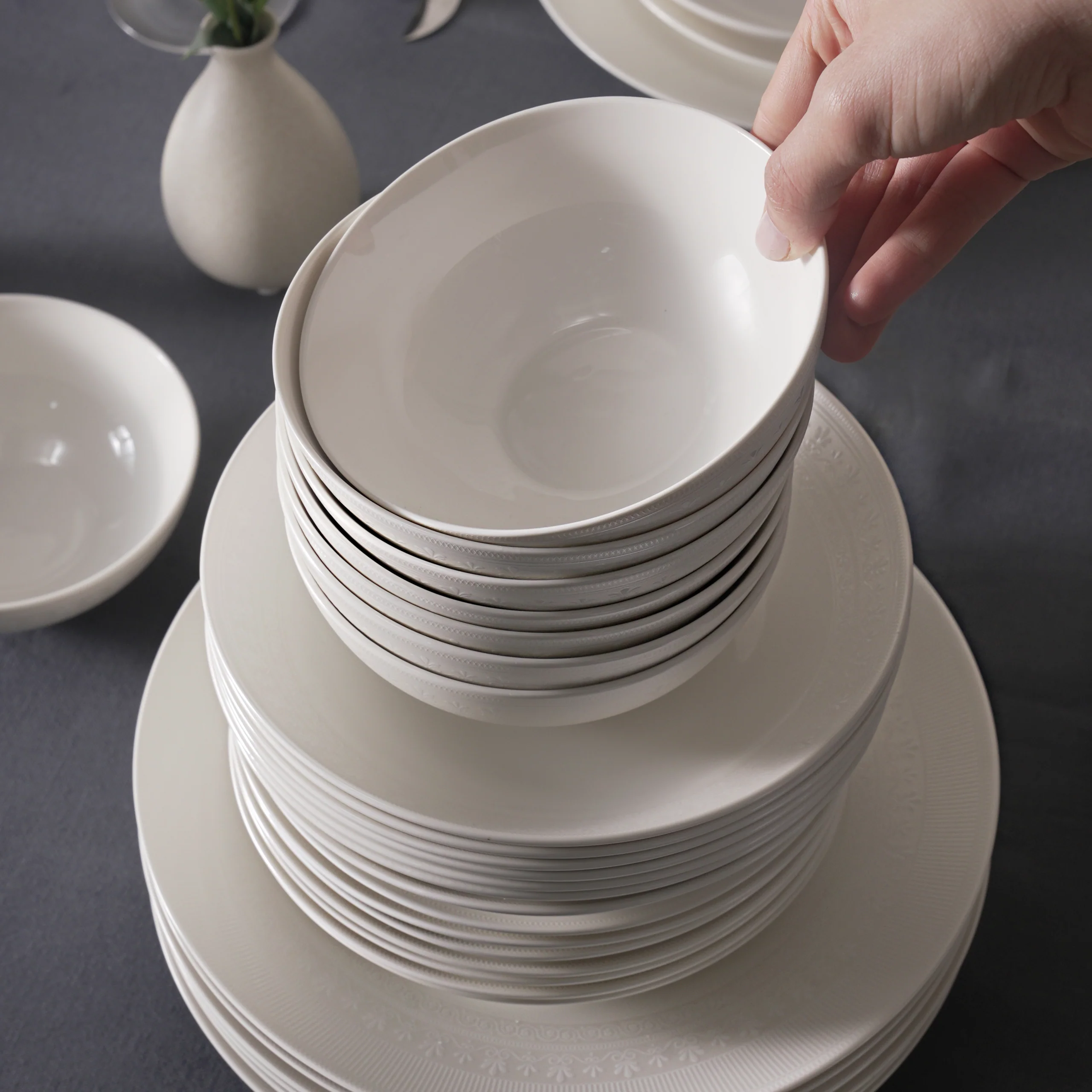 Service De Table Karaca Arte 53 Pièces Pour 12 Personnes En New Bone - Image 6