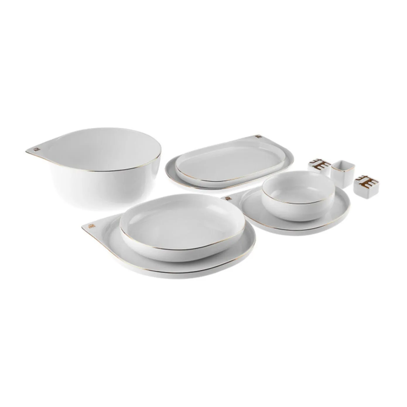 Service de table Karaca Collection Signature du 50e anniversaire Streamline Sign pour 12 personnes, 59 pièces, New Generation Bone - Image 6