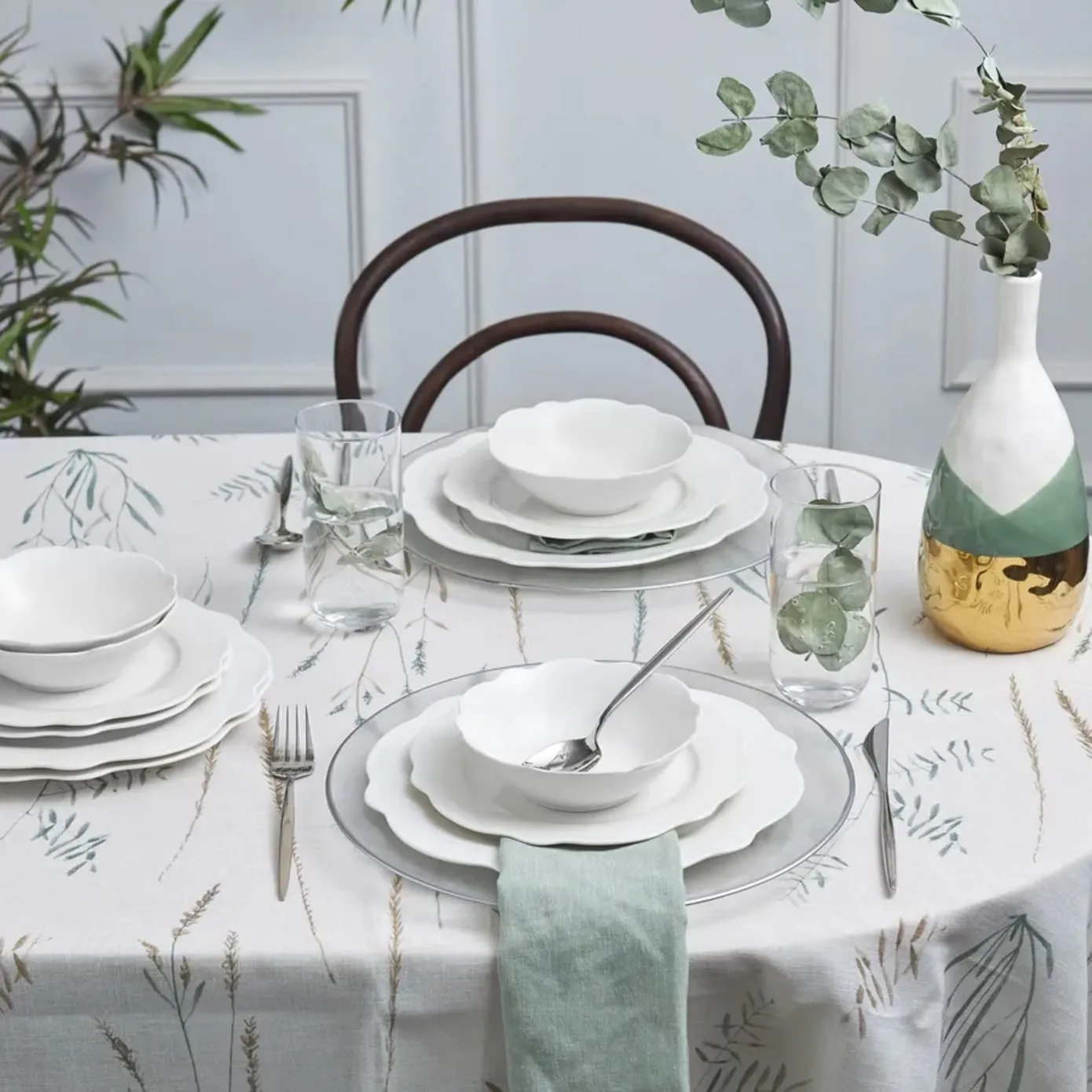 Service de table Karaca Daisy pour 4 personnes, 12 pièces, New Generation Bone, blanc - Image 4