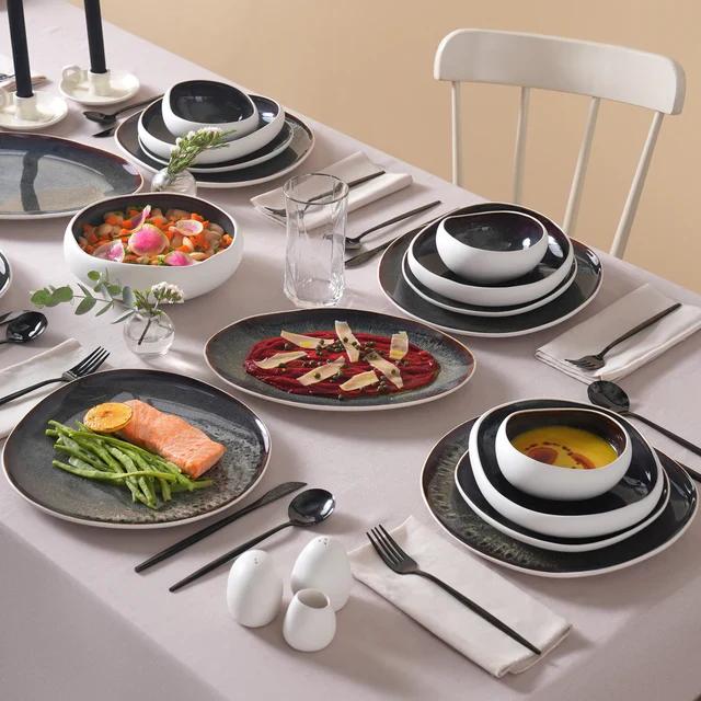Service de table Karaca Earth Collection Galactic 55 pièces pour 12 personnes – Blanc - Image 2