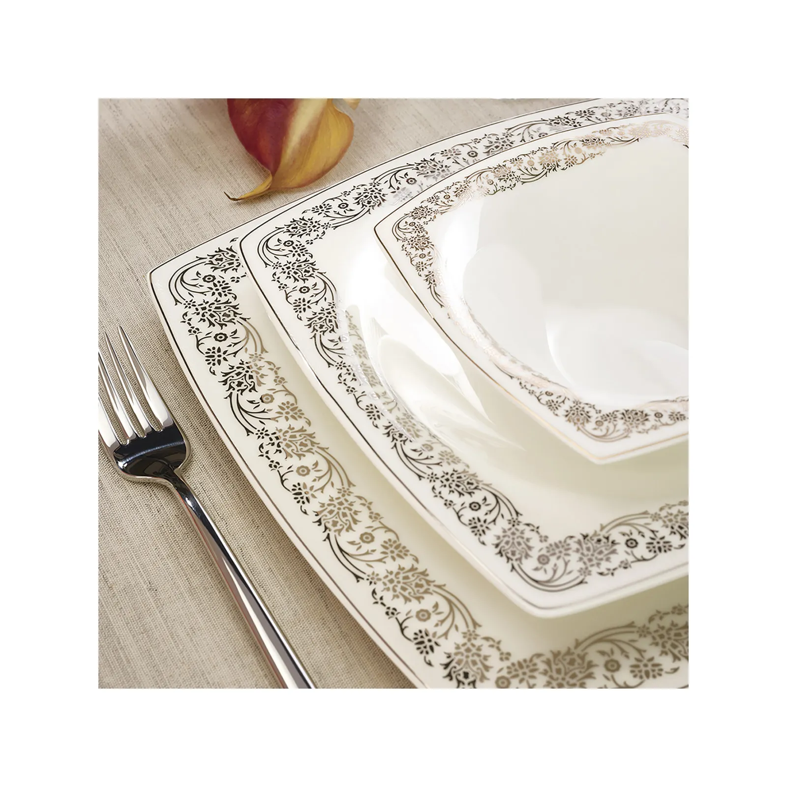 Service de table Karaca Fine Pearl Trove pour 12 personnes, 62 pièces - Image 2