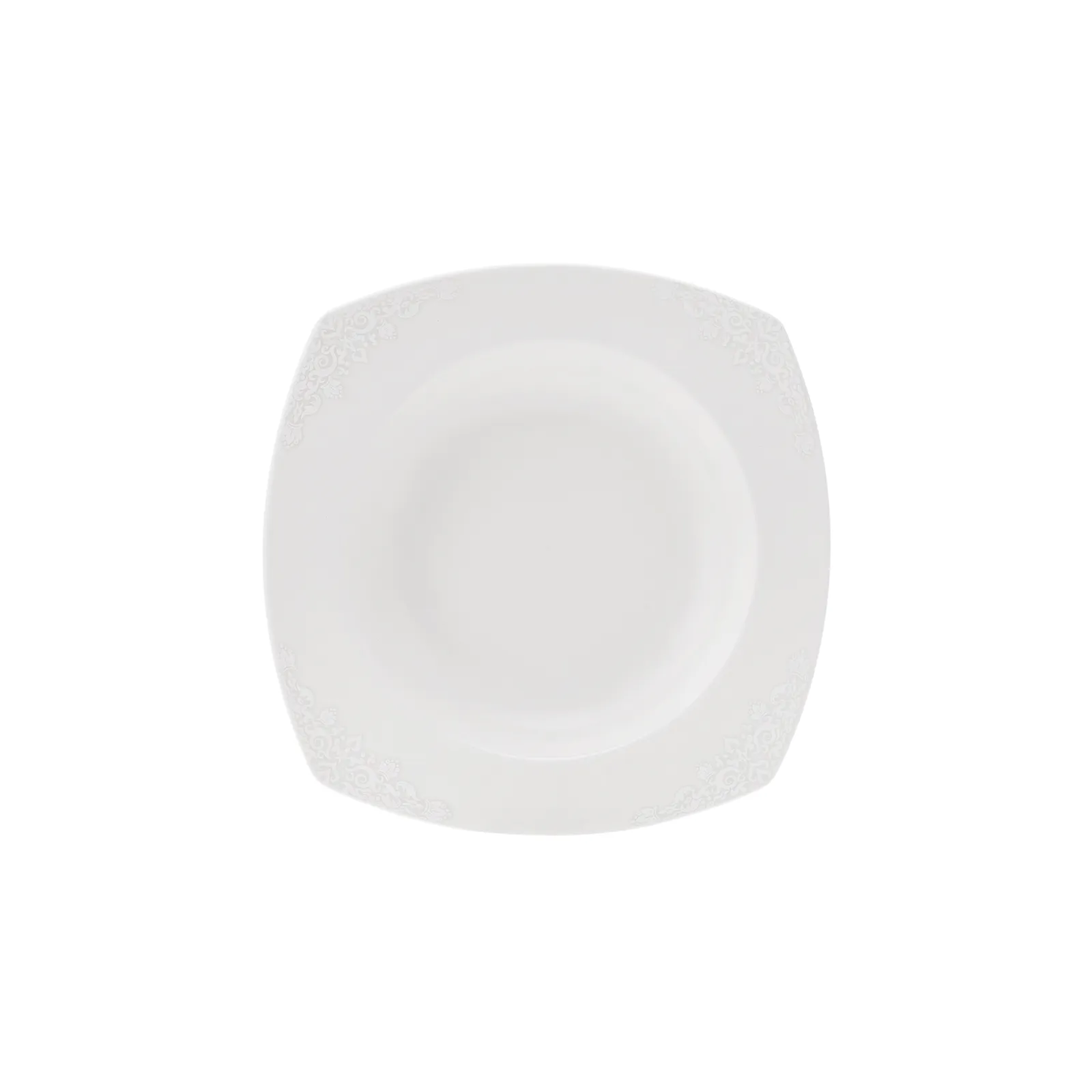 Service de table Karaca New Suha en porcelaine pour 12 personnes, 60 pièces carrées/rectangulaires, couleur crème - Image 8