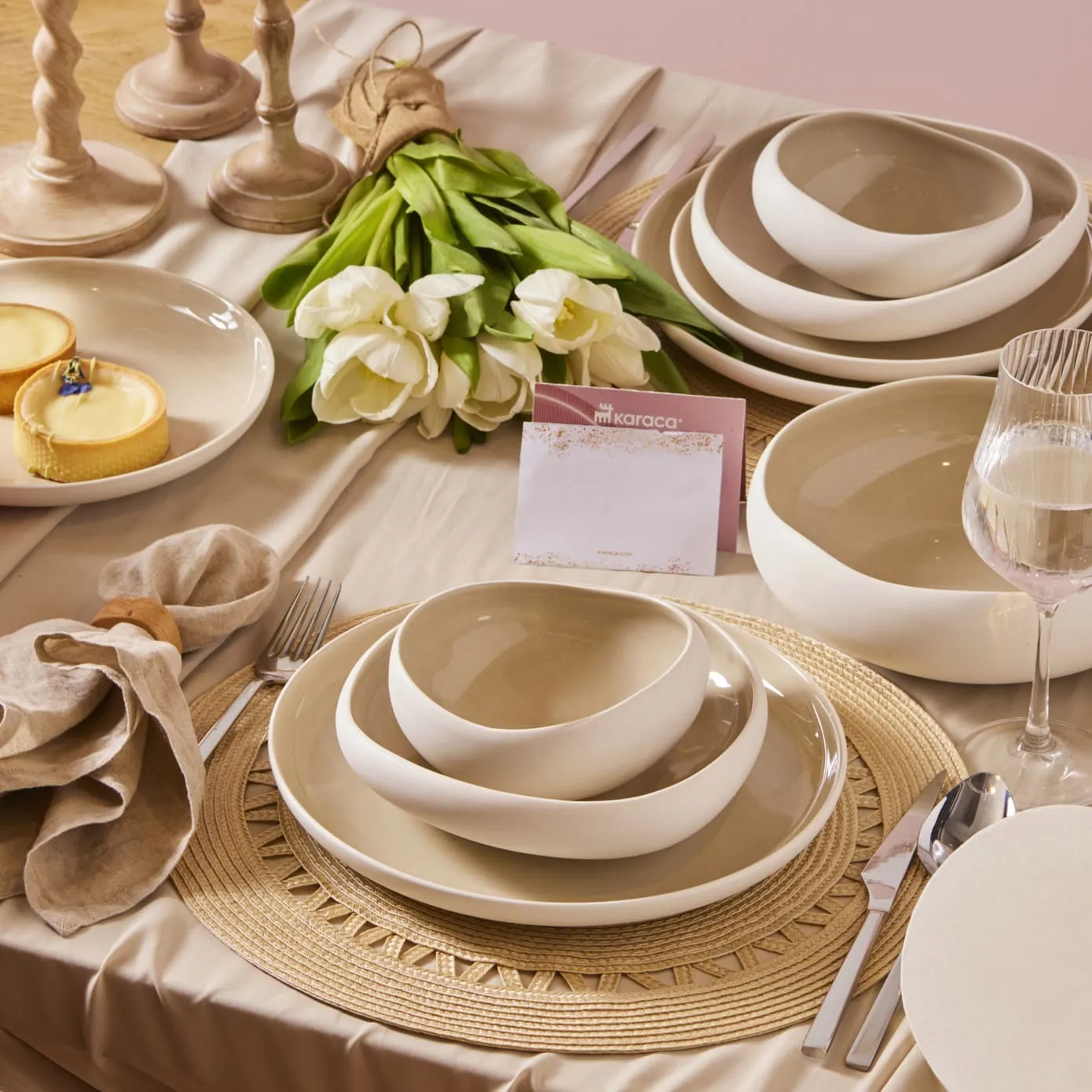 Service de table Karaca Streamline Cupid pour 12 personnes, 59 pièces, Stoneware - Image 2