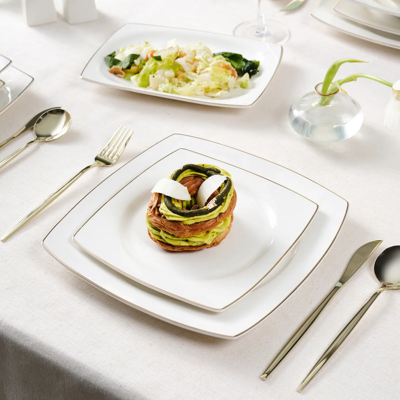Service de table Karaca Vesta pour 12 personnes, 52 pièces, or - Image 7