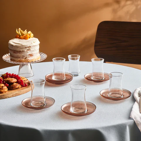 Service de Verres à Thé Karaca Juliet Mocha Mousse 12 Pièces pour 6 Personnes, 170 ml - Image 3