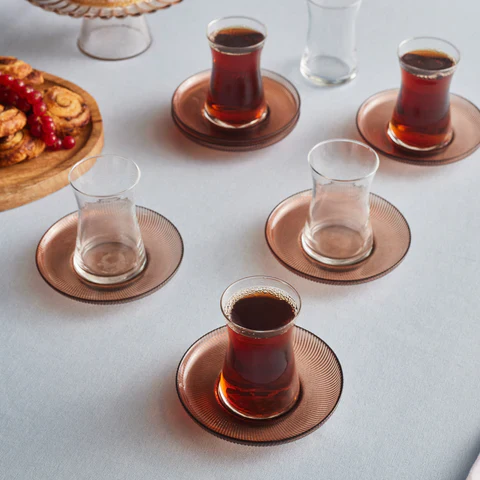 Service de Verres à Thé Karaca Juliet Mocha Mousse 12 Pièces pour 6 Personnes, 170 ml - Image 4