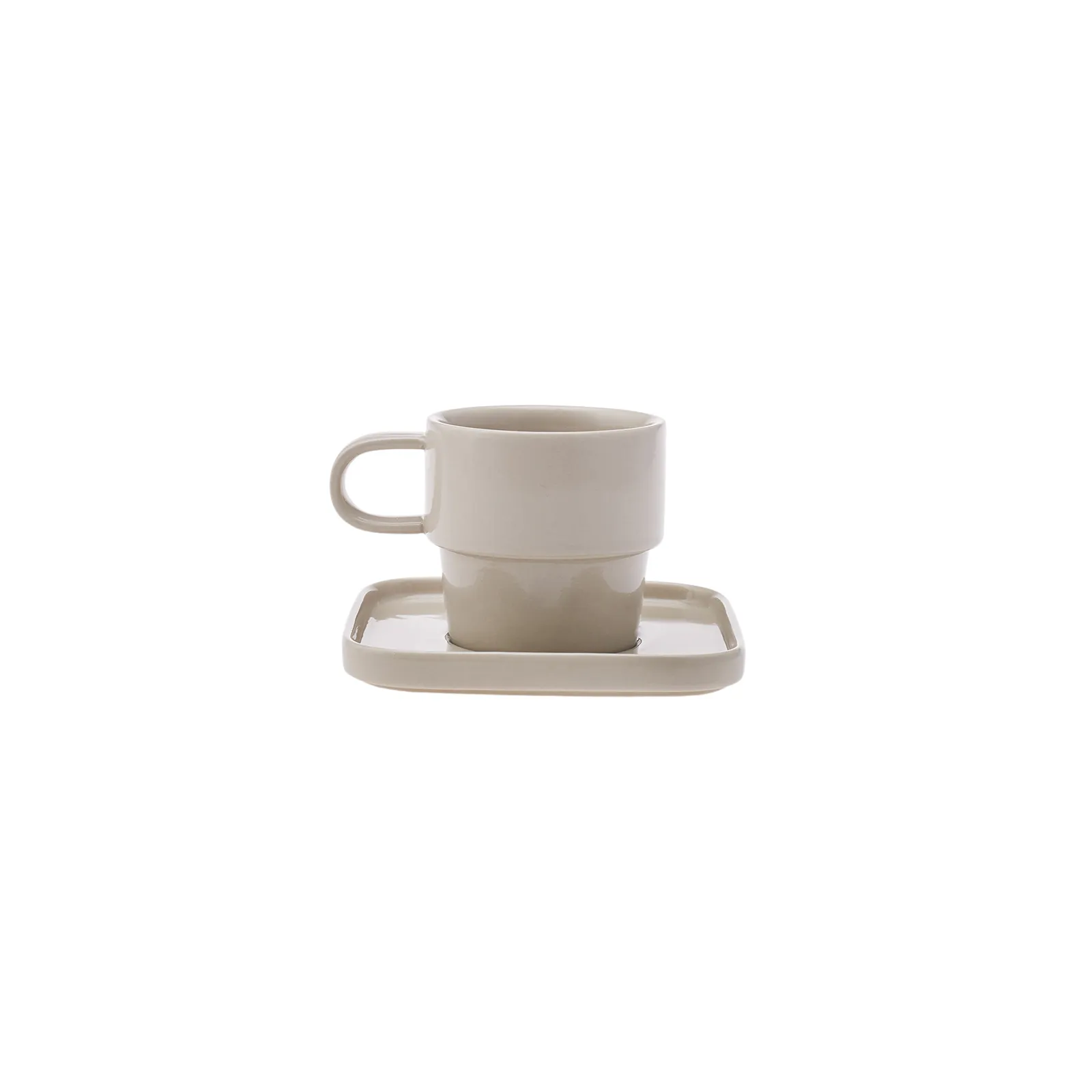 Service Petit Déjeuner Karaca Cubique en porcelaine pour 6 personnes, 35 pièces carrées/rectangulaires, gris - Image 7