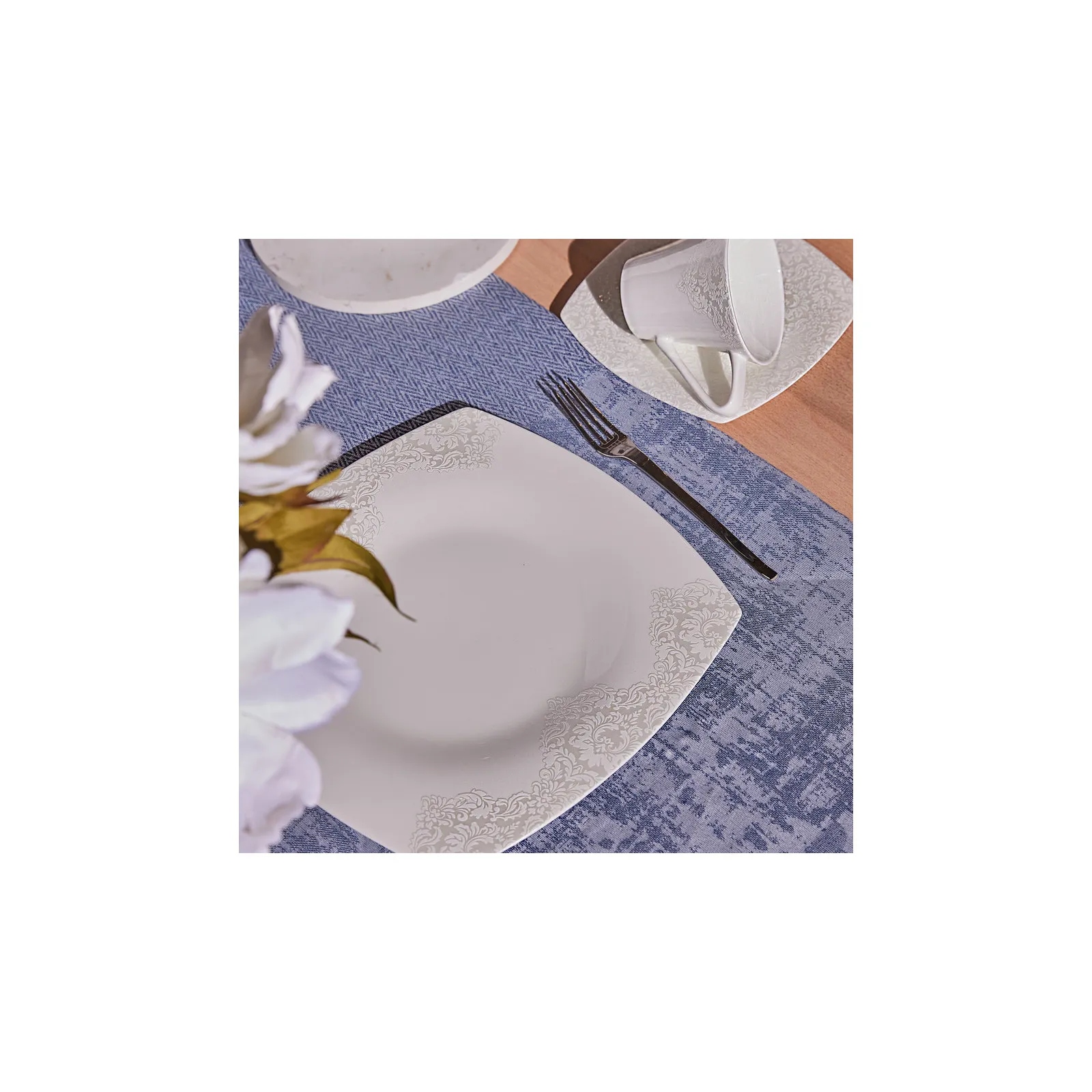 Service Petit Déjeuner Karaca Fine Pearl Helen, 26 pièces carrées/rectangulaires - Image 4