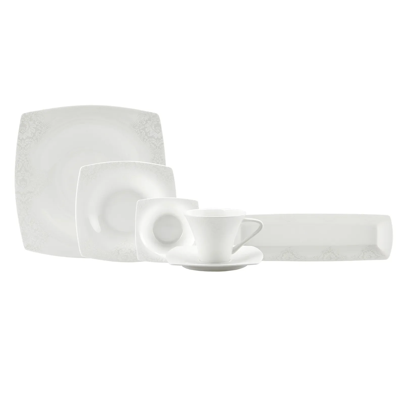 Service Petit Déjeuner Karaca Fine Pearl Helen, 26 pièces carrées/rectangulaires - Image 5
