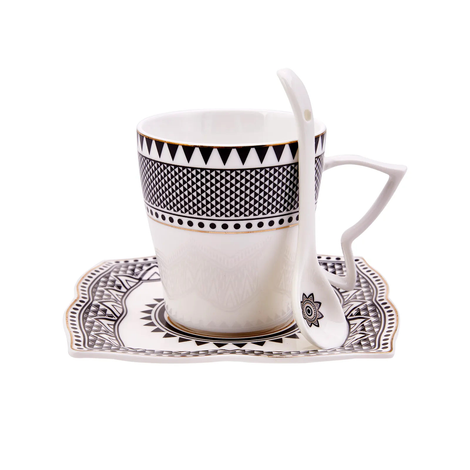 Service Petit Déjeuner Karaca Globe en porcelaine pour 6 personnes, 32 pièces, carré - Image 7