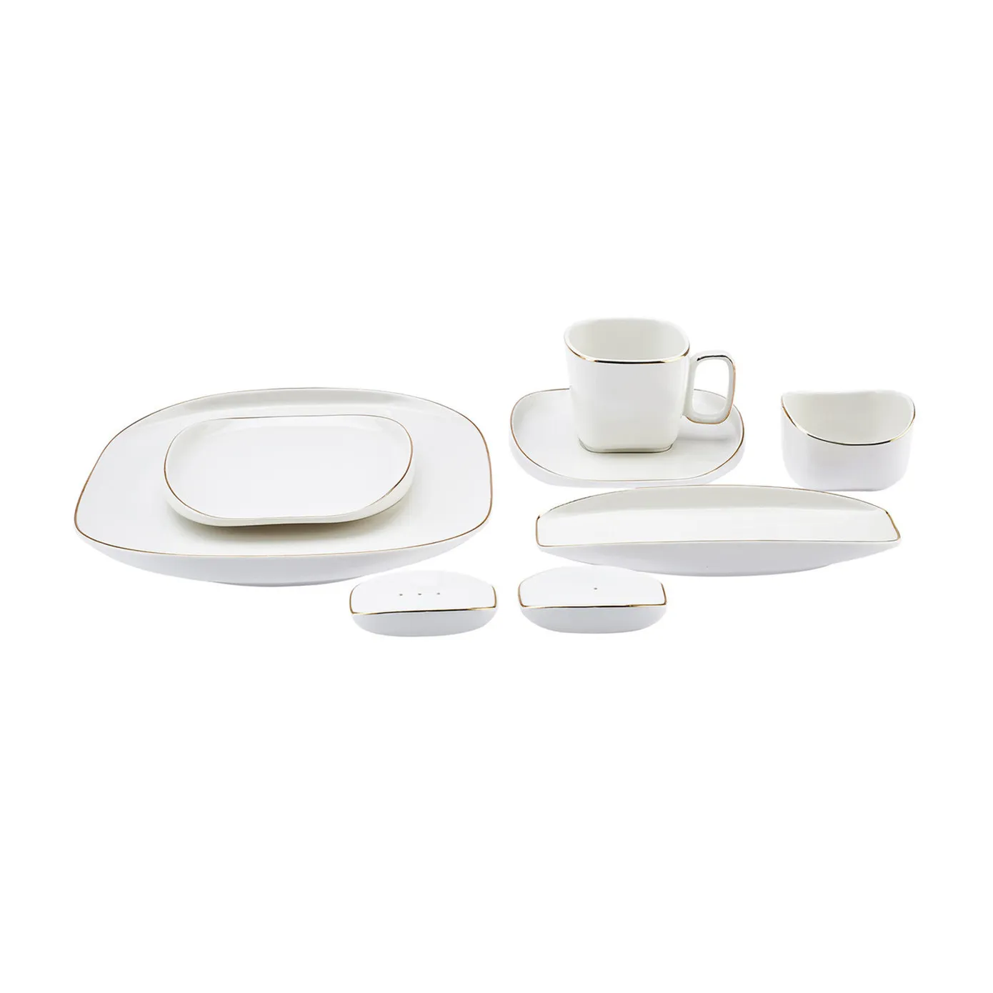 Service pour le petit-déjeuner Karaca Streamline Plato pour 6 personnes, 28 pièces, doré - Image 10