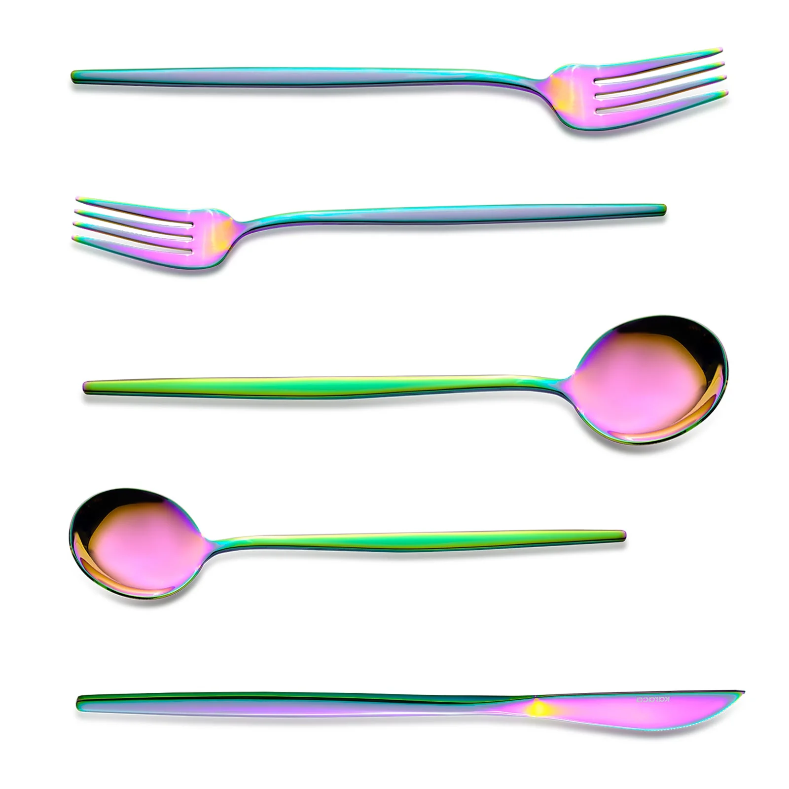 Set De Couverts Karaca Orion Rainbow Pour 12 Personnes, 60 Pièces - Image 4