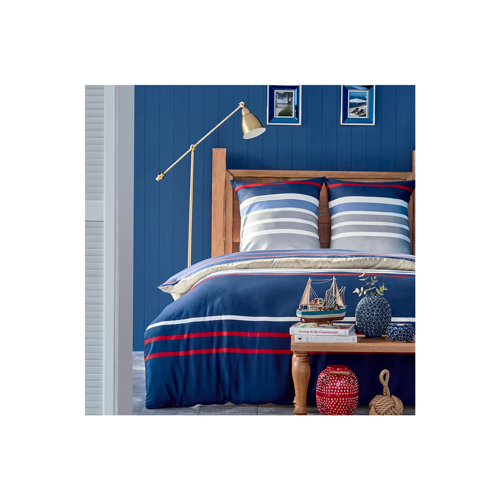 Set de Housse de Couette Nautica Bradford 1 Personne, 155x220, 80x80 - Image 3