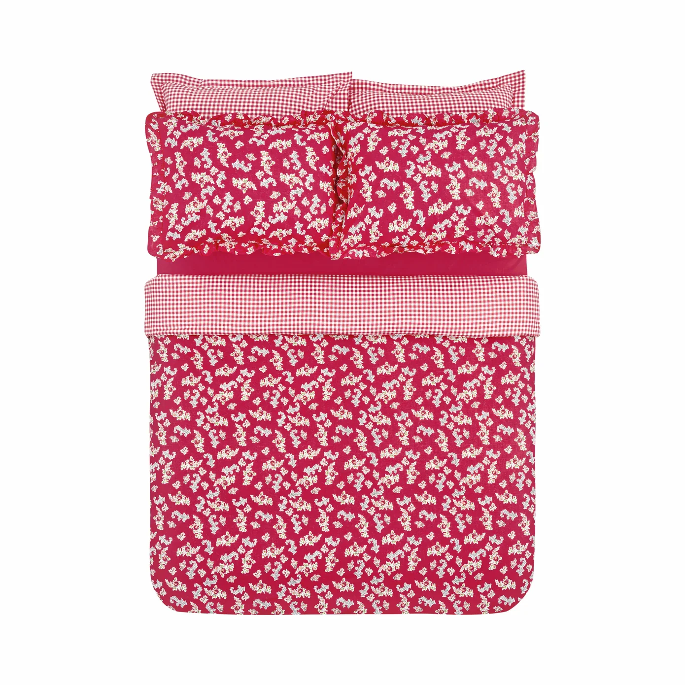 Set de literie Karaca Home Carlo 100% Coton Taille Double Rouge - Image 6