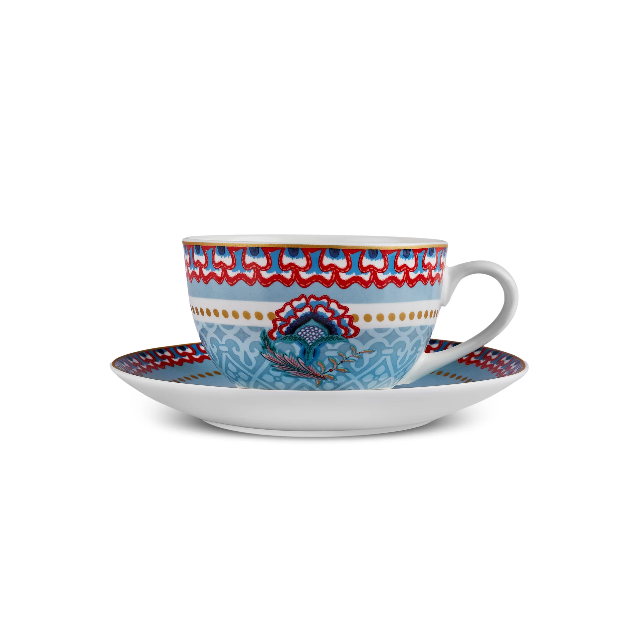 Set de Petit-Déjeuner Karaca Forever Bone Spello 26 Pièces Bleu - Image 14