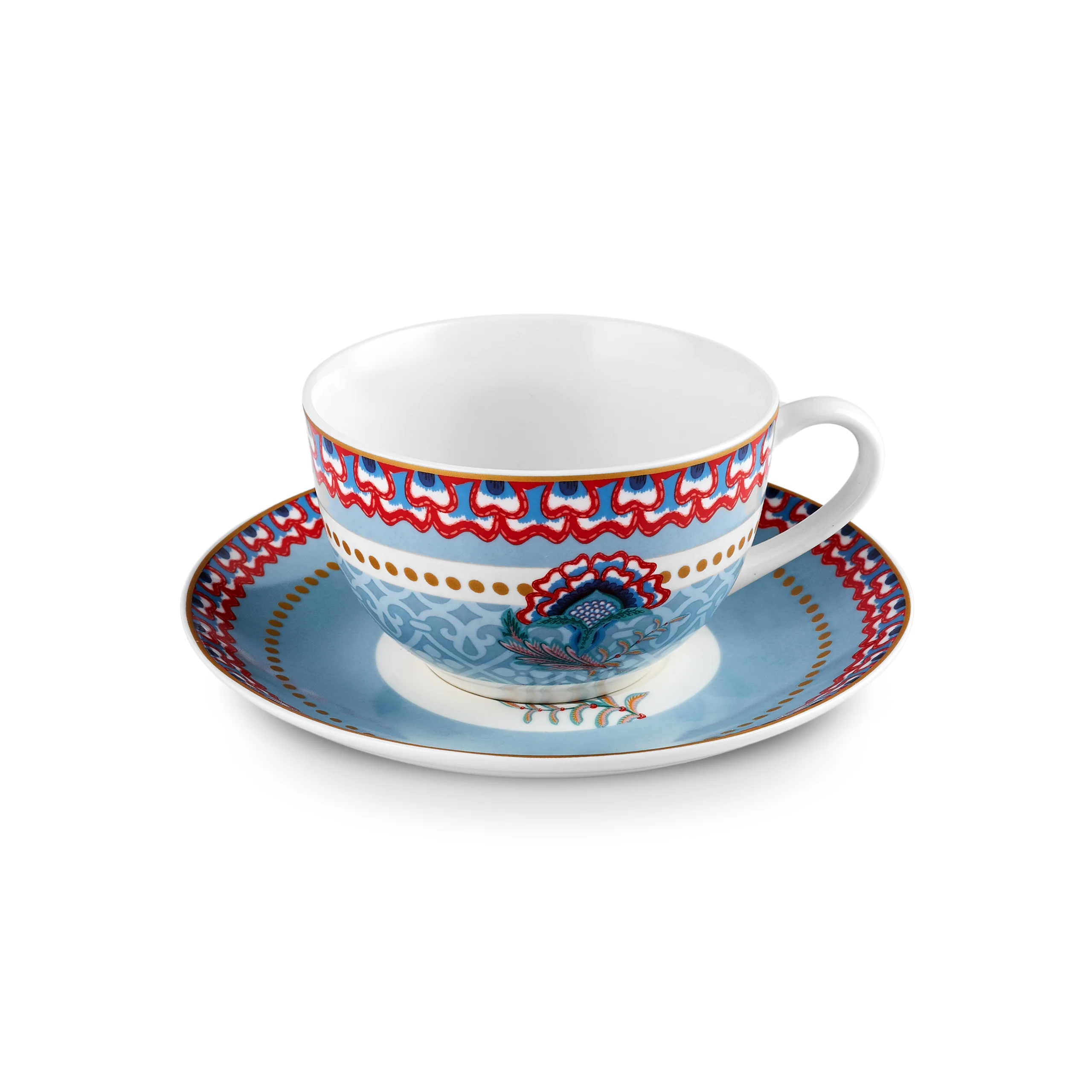 Set de Petit-Déjeuner Karaca Forever Bone Spello 26 Pièces Bleu - Image 15