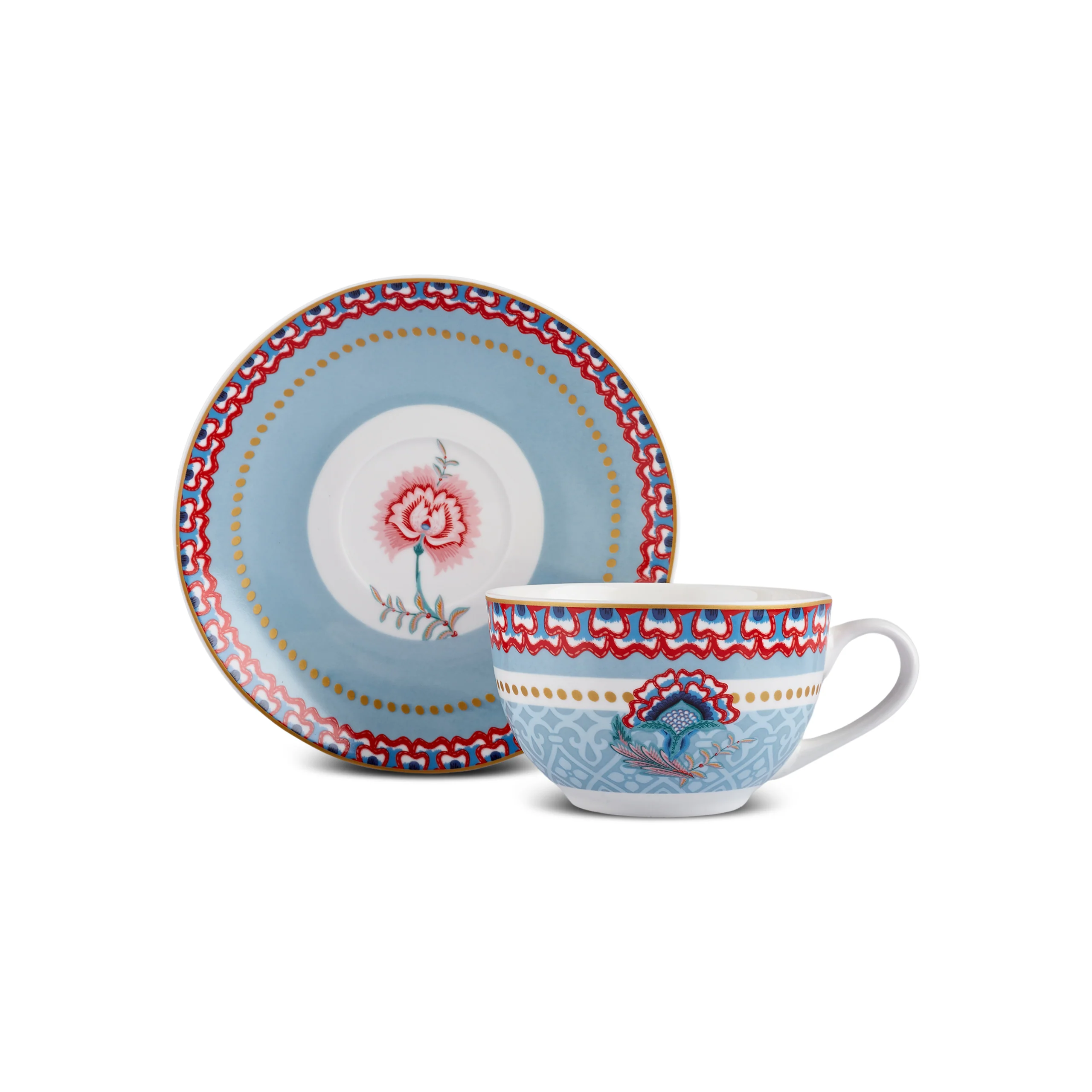 Set de Petit-Déjeuner Karaca Forever Bone Spello 26 Pièces Bleu - Image 16