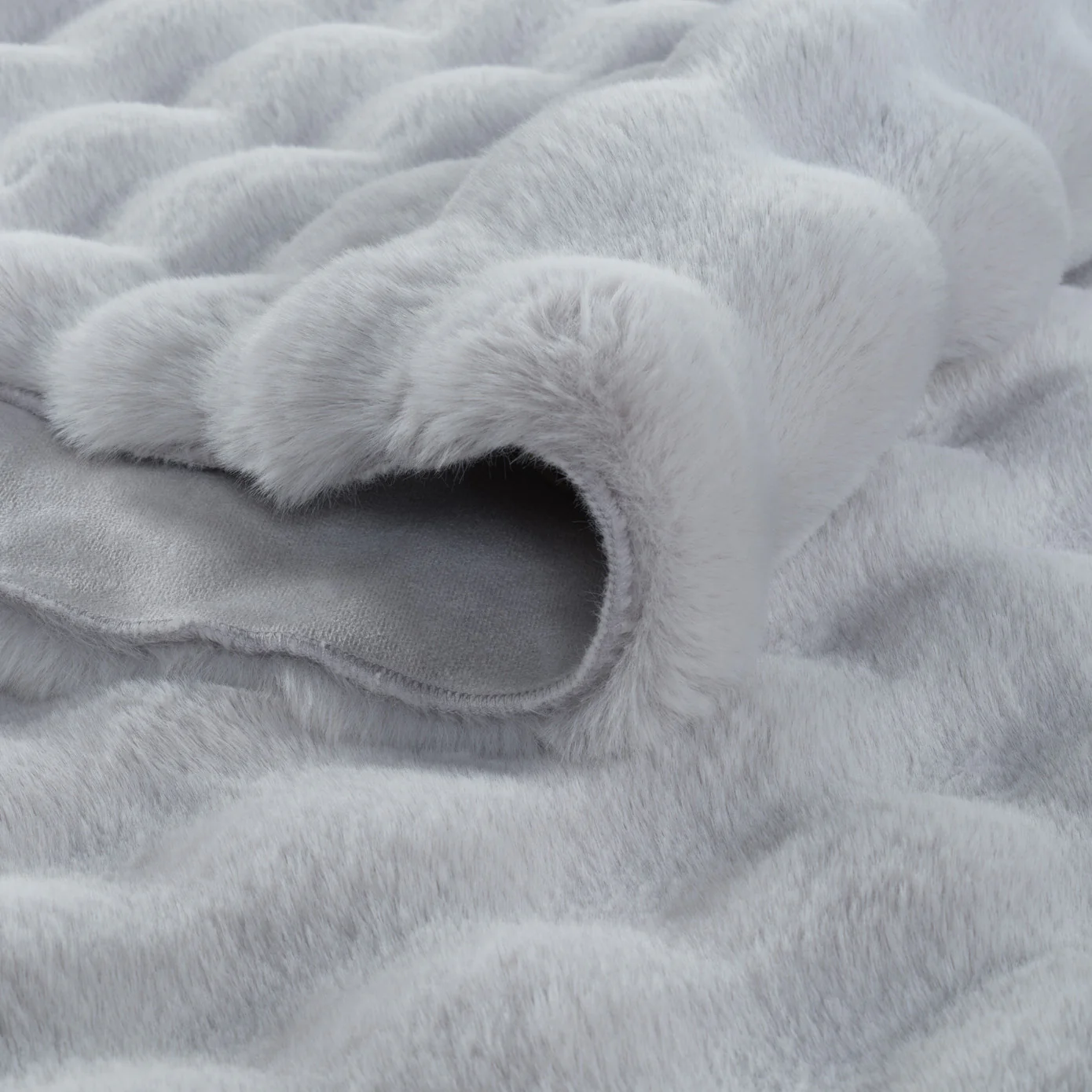 Tapis en Cachemire 7/24 Cosy Premium Bubble Gris Clair 100x150 cm - Image 3