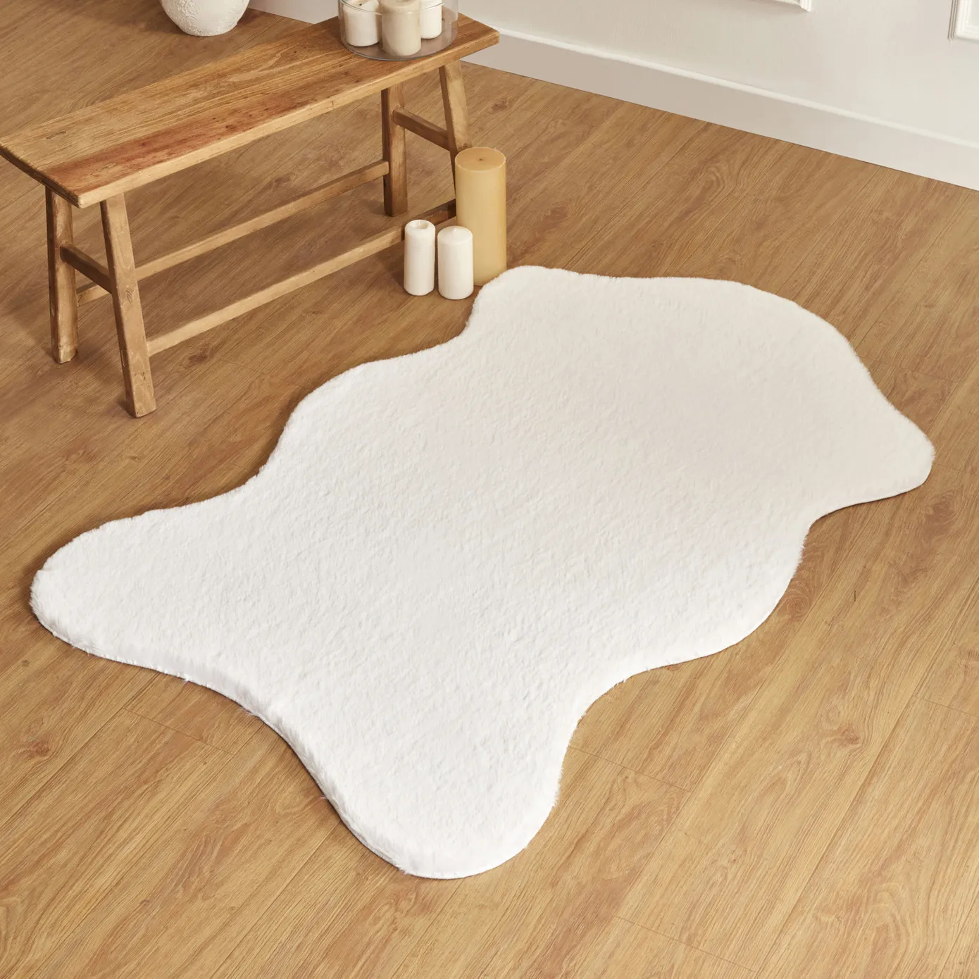 Tapis Kaşmir Halı 7/24 Cosy Premium blanc, 100x150 cm - Image 2