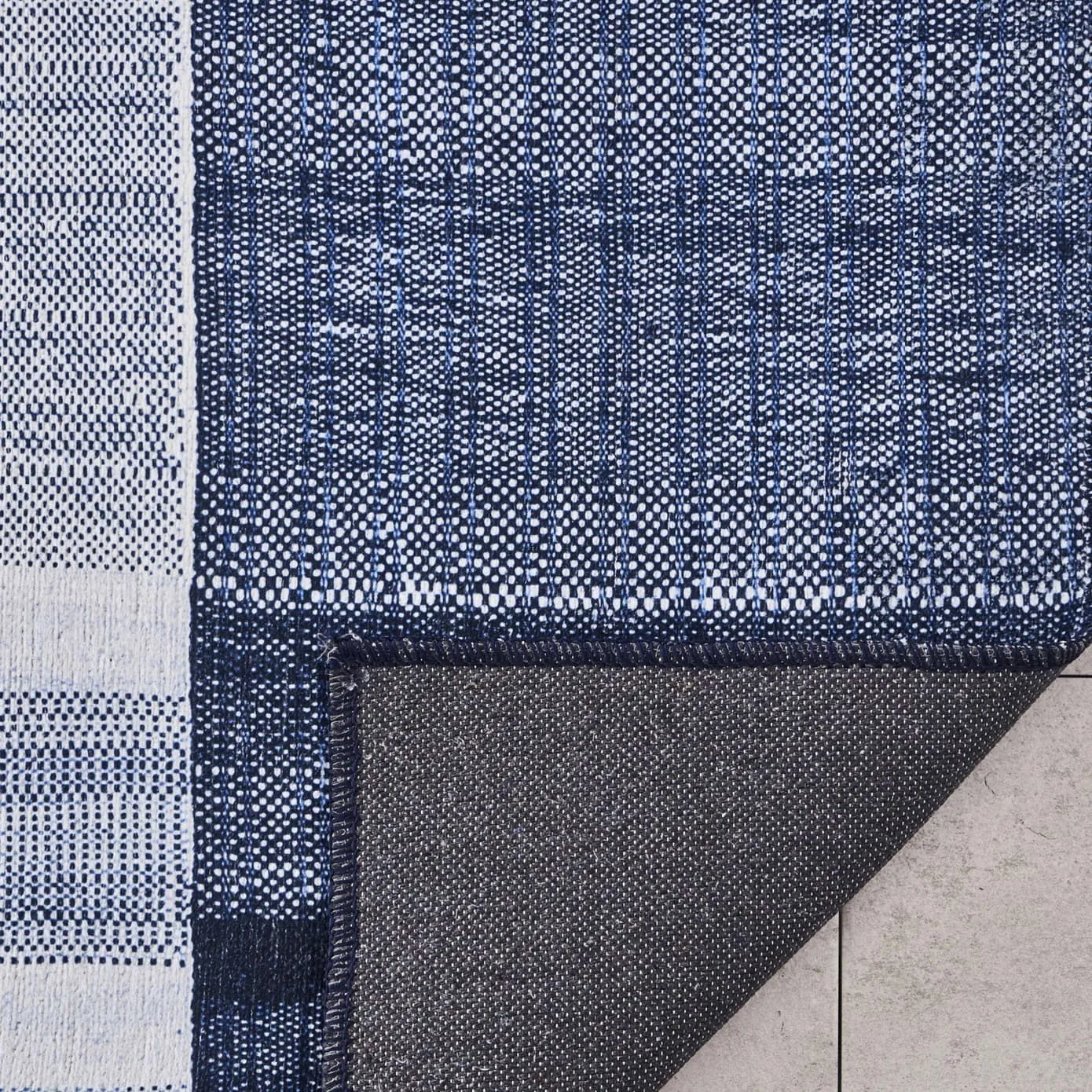 Tapis Kasmır Halı Décoratif Art Trend, Profond Bleu 80X150 - Image 4