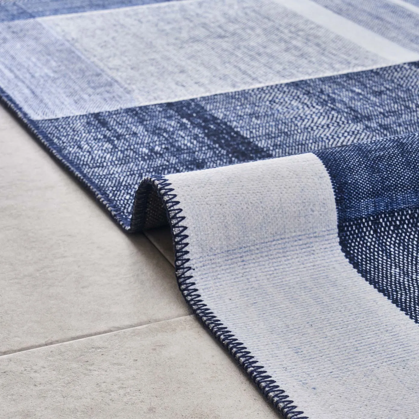 Tapis Kaşmir Halı Décoratif Trend Art , 180 cm x 280 cm, bleu foncé - Image 5
