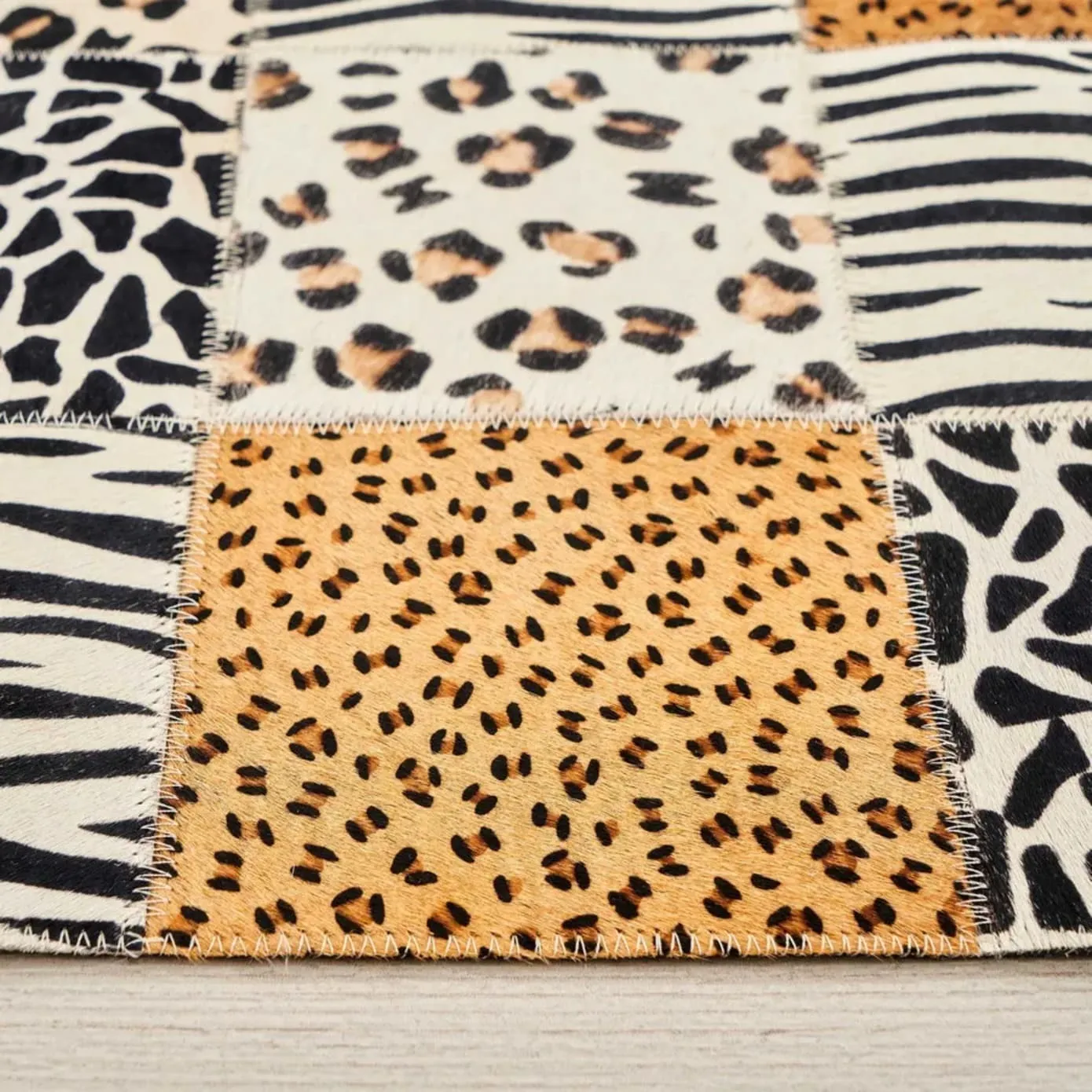 Tapis Kaşmir Halı Handmade Safari Patch, 120x180 cm - Image 3
