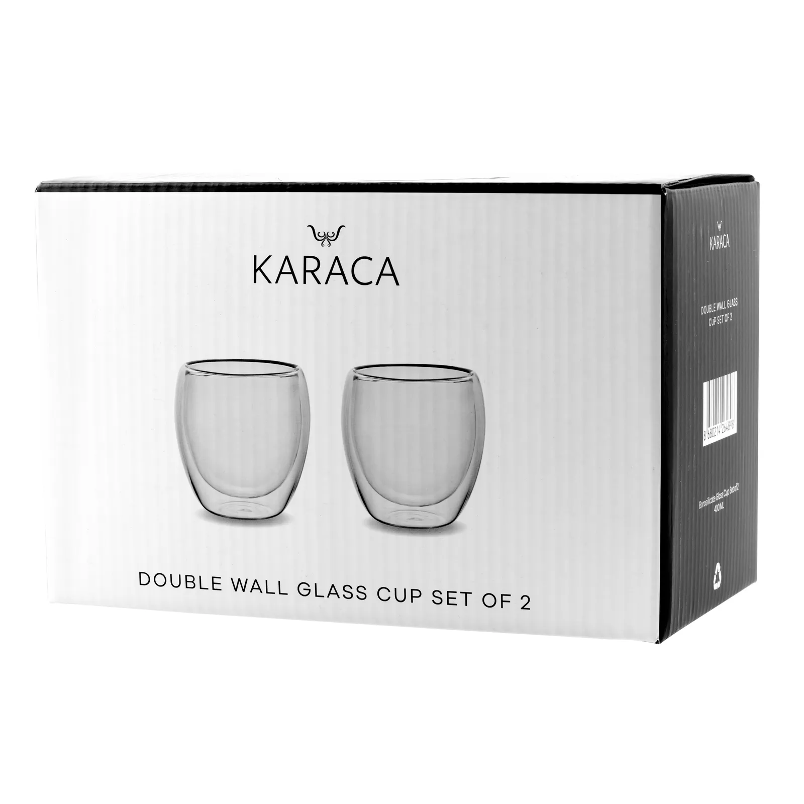 Tasses Karaca à double paroi en verre borosilicate, 2 pièces, 300 ml - Image 2