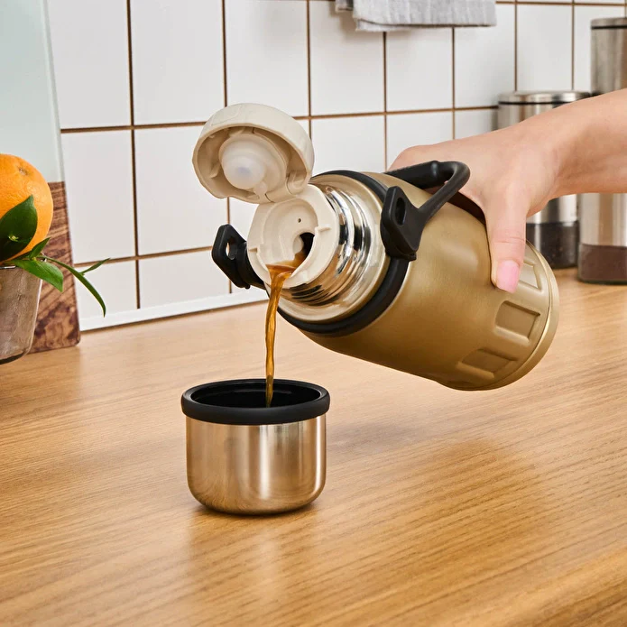 Thermos étanche en acier inoxydable Karaca Adent 800 ml Gold - Image 3