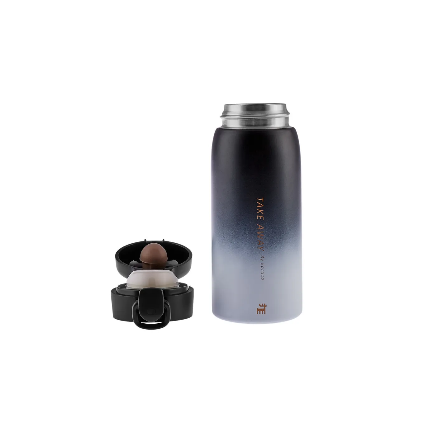 Thermos Karaca Skyfall étanche, acier, 350 ml, noir - Image 2