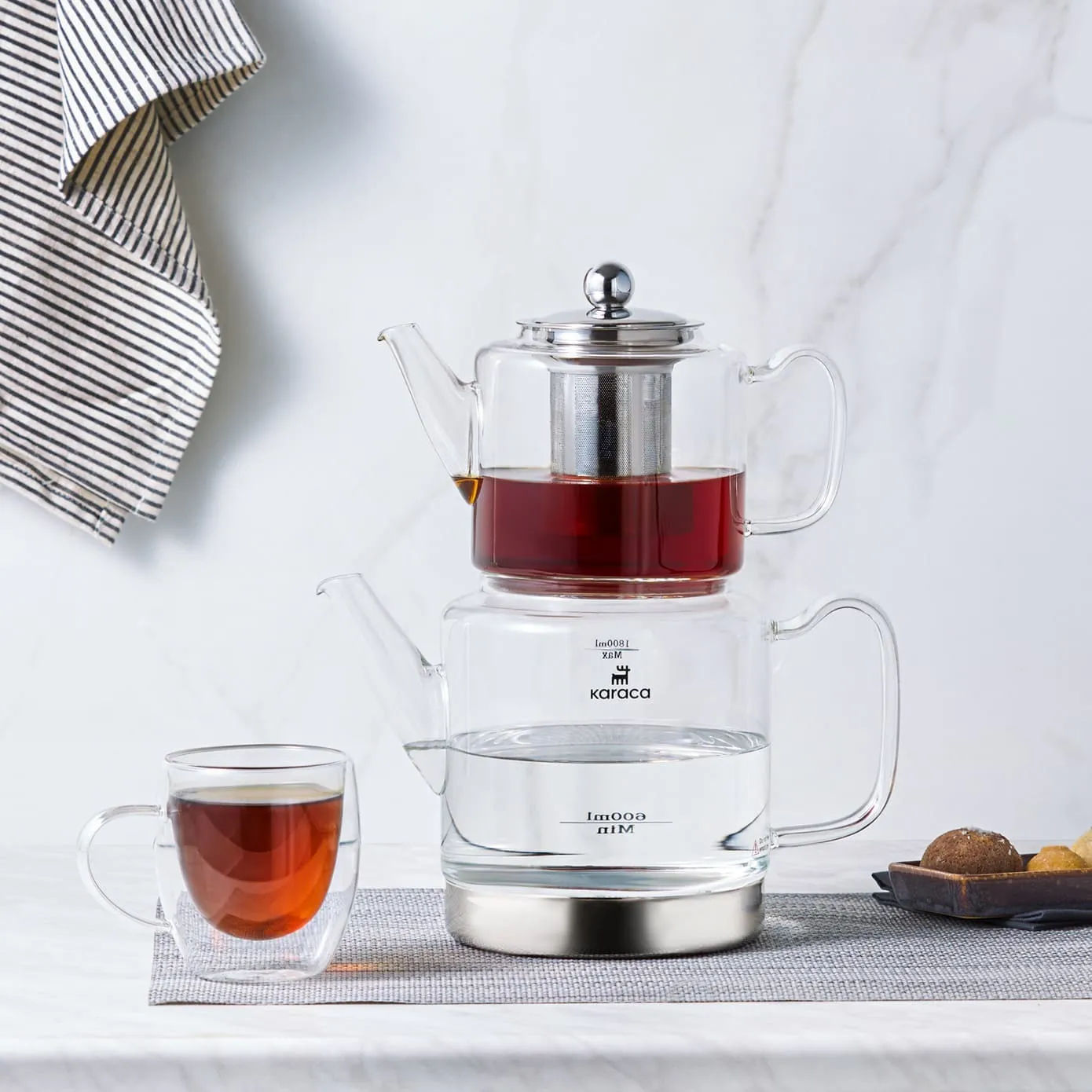 Théière en verre Karaca Dora XL