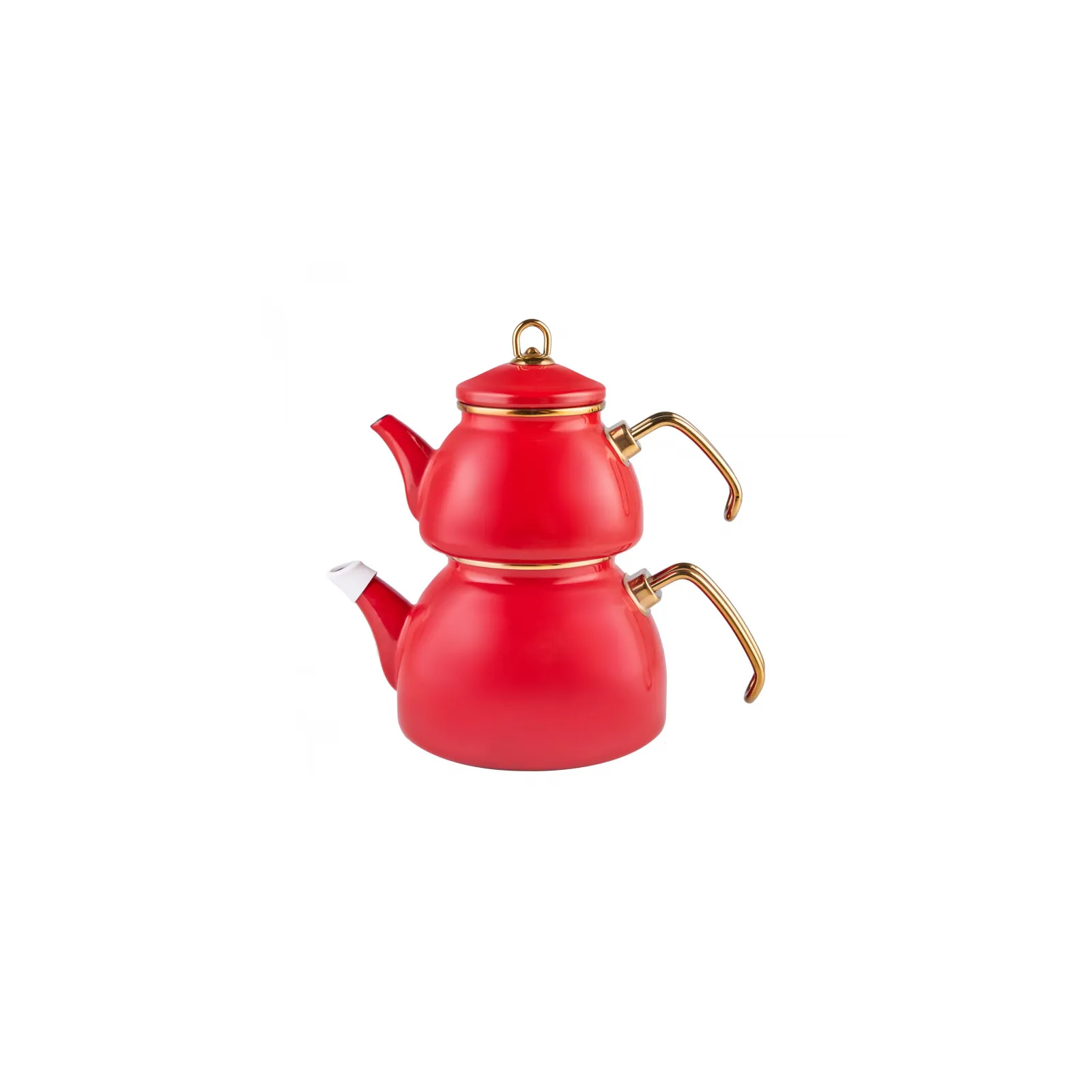 Théière et bouilloire Karaca Retro en émail, rouge - Image 4
