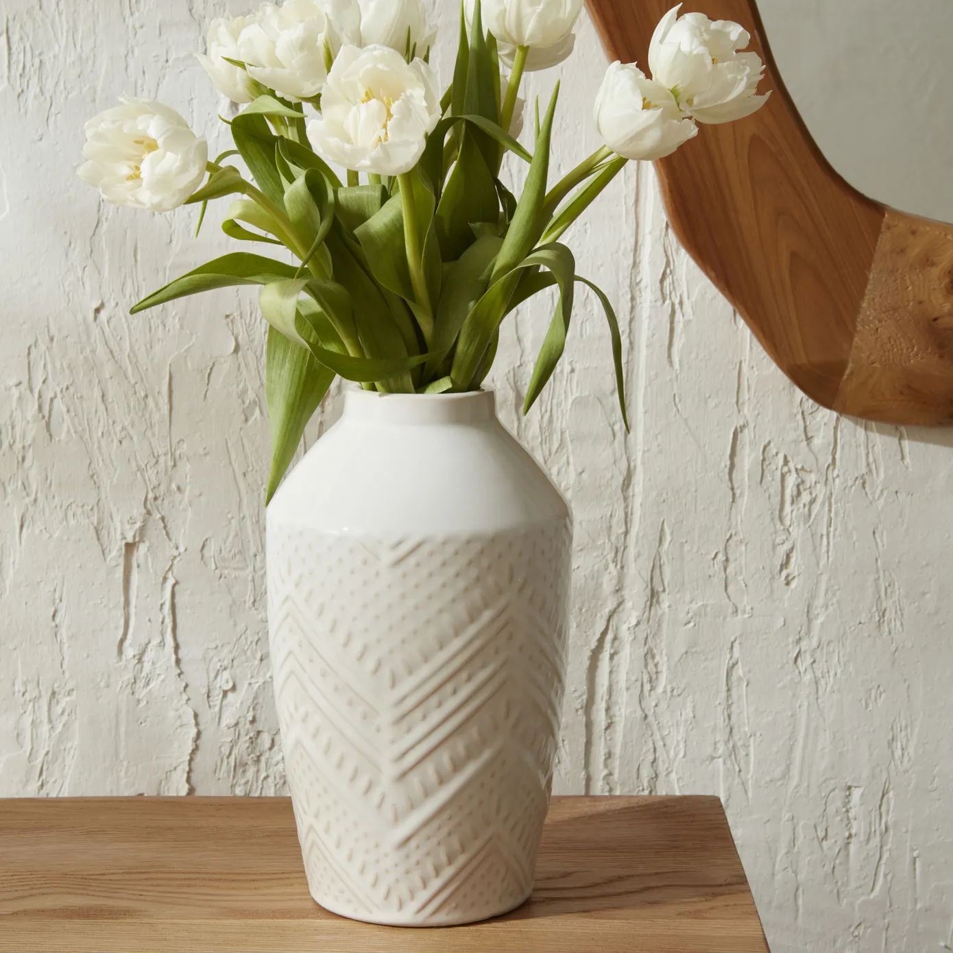 Vase Karaca Home Angel, blanc, 14,7x14,7x25,5 cm - Image 2